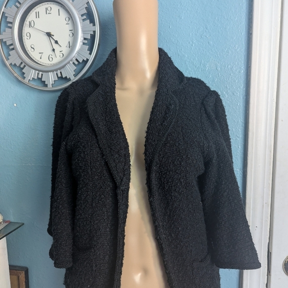 Sandro Women's Black Textured Jacket - Picture 3 of 6